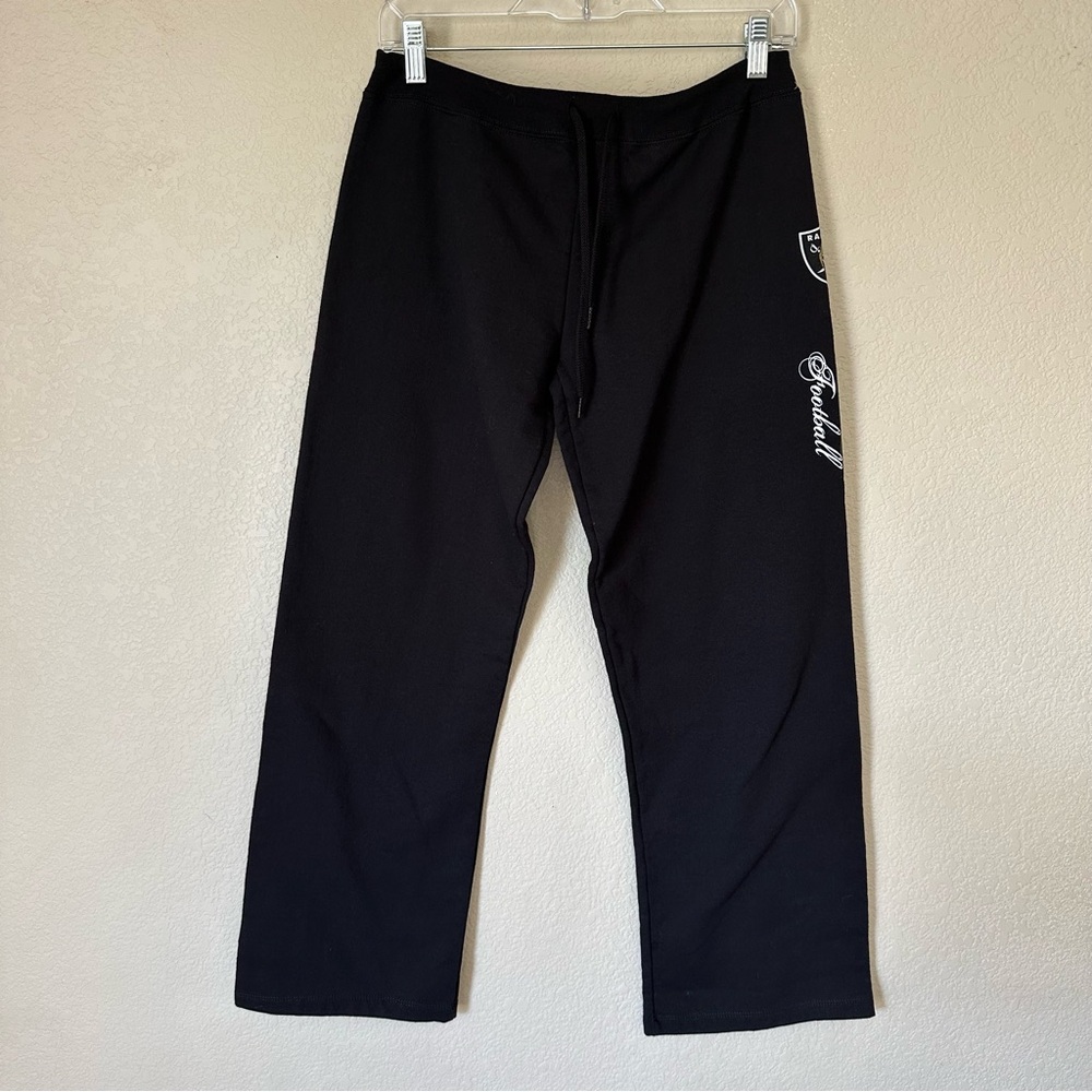 Women’s NFL Raiders Football Black Sweatpants‎ Team Apparel Size Small